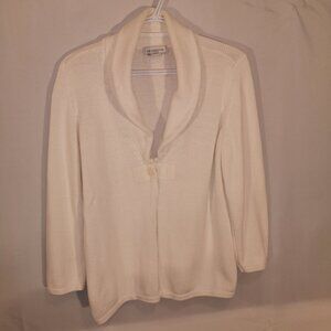 Liz Claiborne Ladies White Long Sleeve Cardigan